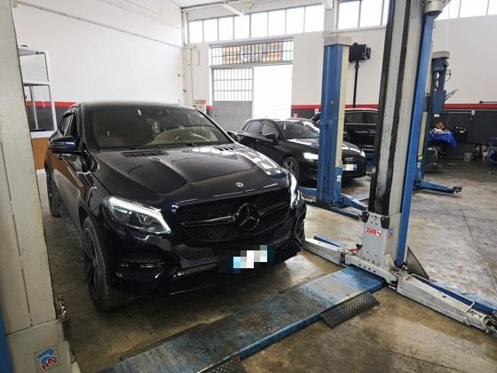Mercedes GLE Coupé, lavoro dell'officina Carfix a Baricella